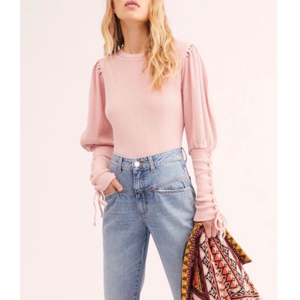 Free People Tasha Thermal in Pink
